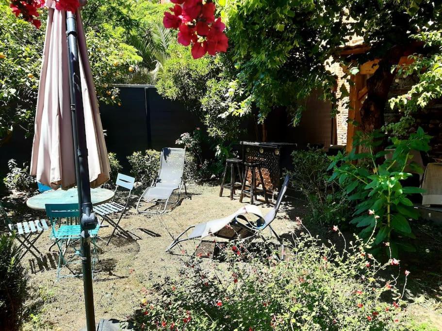 Charmante Maison De Ville Avec Jardin Perpignan Bagian luar foto